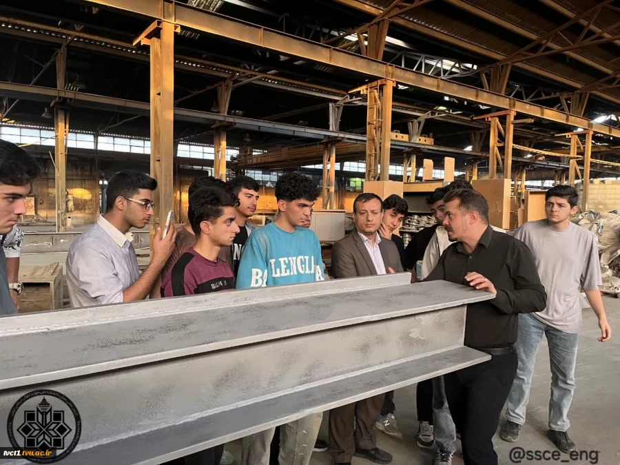 بازدید علمی–آموزشی دانشجویان رشته عمران از کارخانه فولاد پارسیان   4