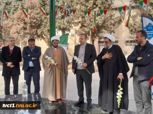 برگزاری مراسم اعیاد شعبانیه و ایام الله دهه فجر و آیین گلاب شویی در جوار مقبره مطهر شهدای گمنام دانشکده ملی مهارت انقلاب اسلامی 7