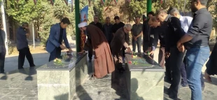 برگزاری مراسم عزاداری و سینه‌زنی همراه با گلابشویی مزار شهدای گمنام در دانشکده ملی مهارت انقلاب اسلامی 4