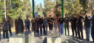 برگزاری مراسم عزاداری و سینه‌زنی همراه با گلابشویی مزار شهدای گمنام در دانشکده ملی مهارت انقلاب اسلامی 5