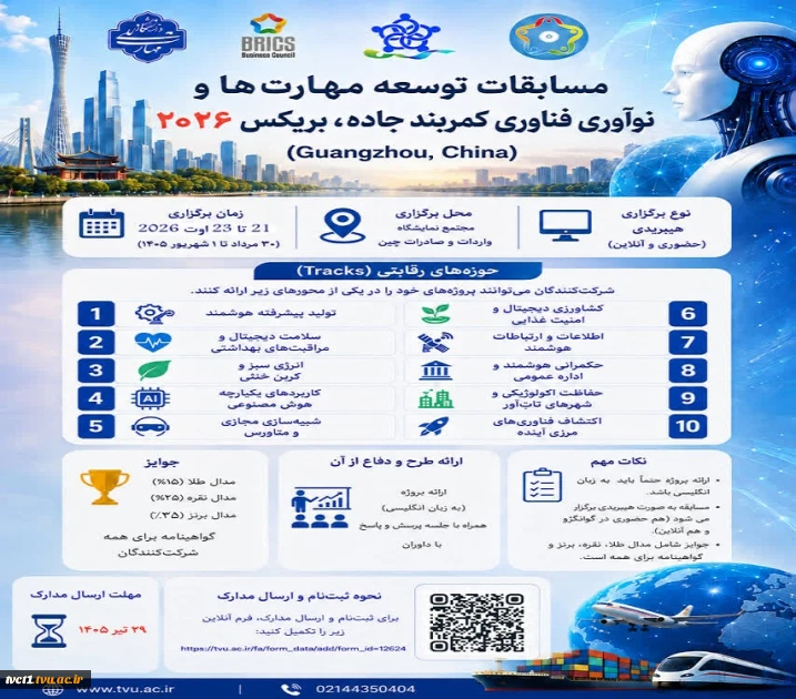 مسابقات توسعه مهارتها و نوآوری فناوری کمربند جاده، بریکس 2026